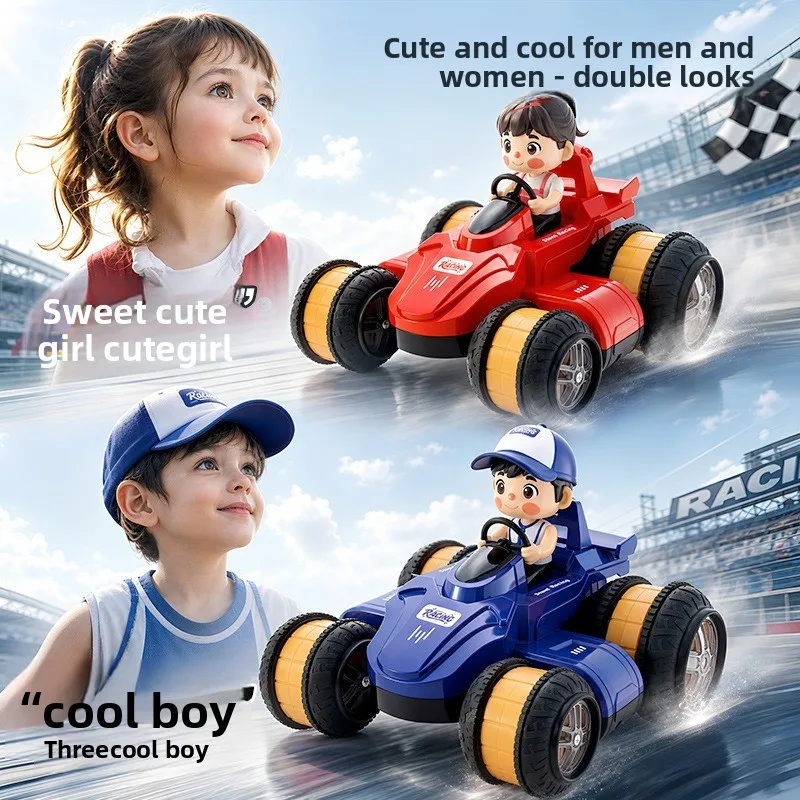 Stunt Transforming Go-Kart RC Car, Roll & Side Drift Electric Remote Control Toy Car, Gift for Boys Girls