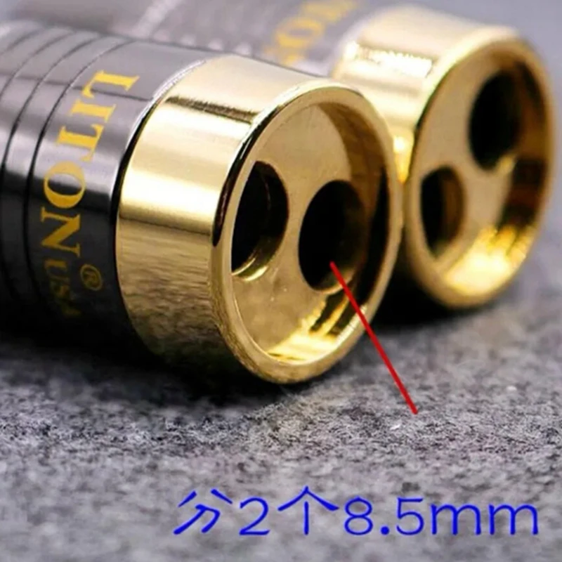 موزع HiFi ، كابل طاقة صوتي ، محول سلكي ، موزع من سبائك الألومنيوم بدون شعار ، 16 وسيط من ألياف الكربون