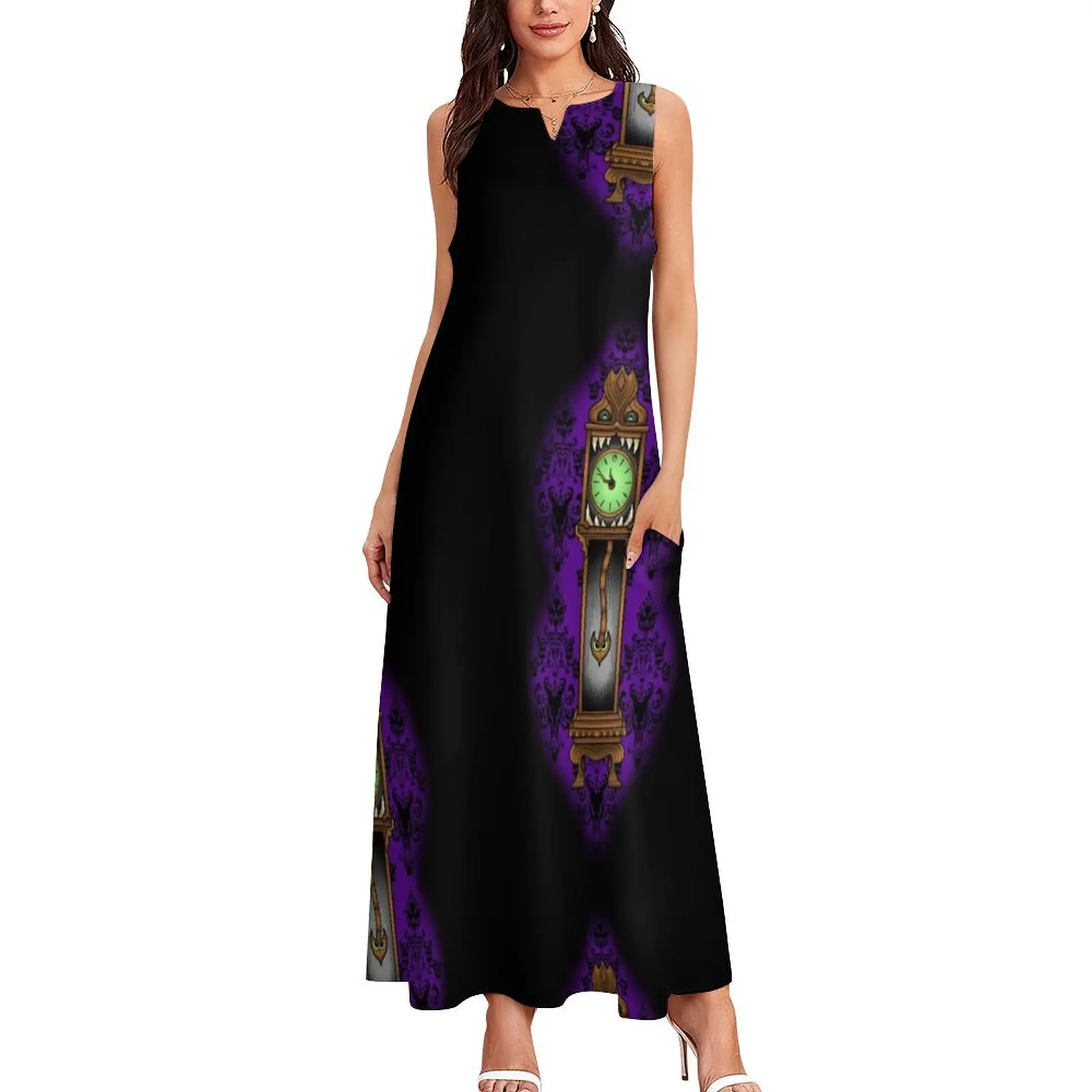 Haunted clock 13th hour Long Dress women clothes Women dresses summer Dress women Womens dresses