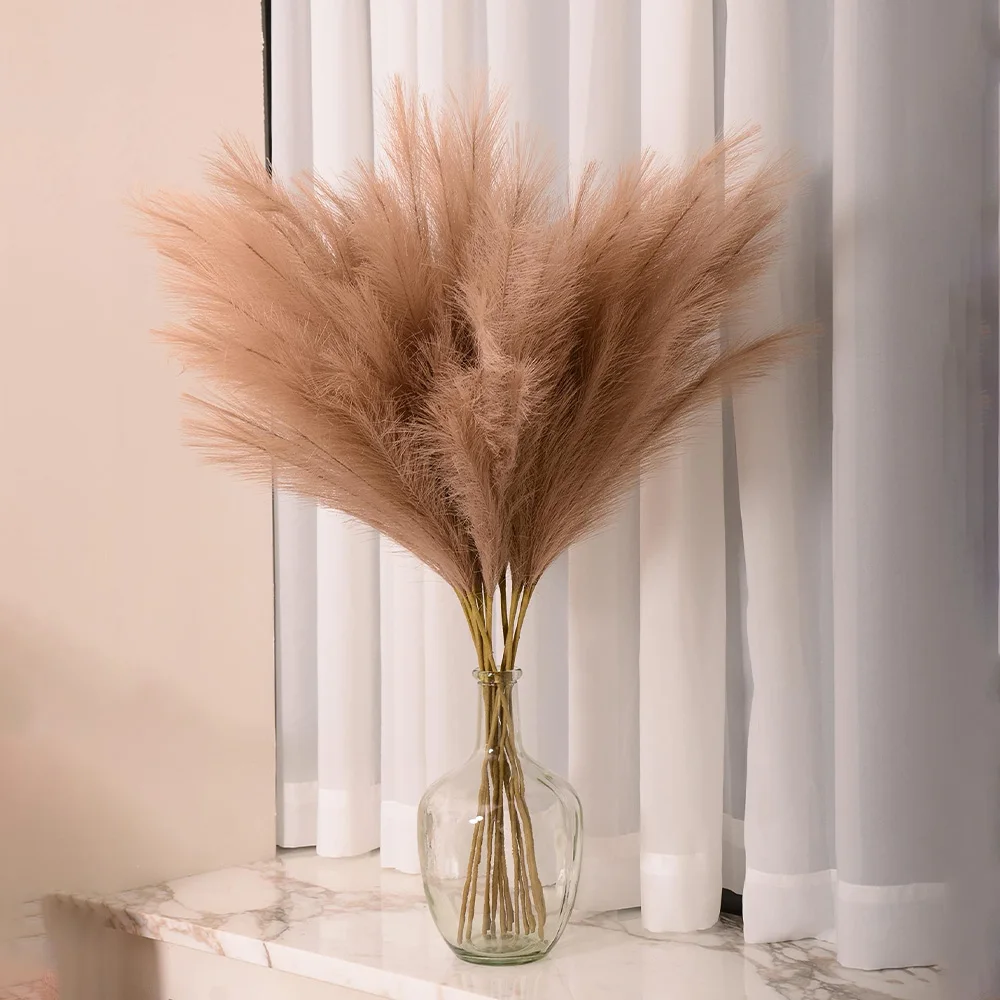 39'' Large Pampas Grass Artificial Flower Reed Fake Flowers Plant for Wedding Centerpieces Autumn Christmas Boho Home Decoration