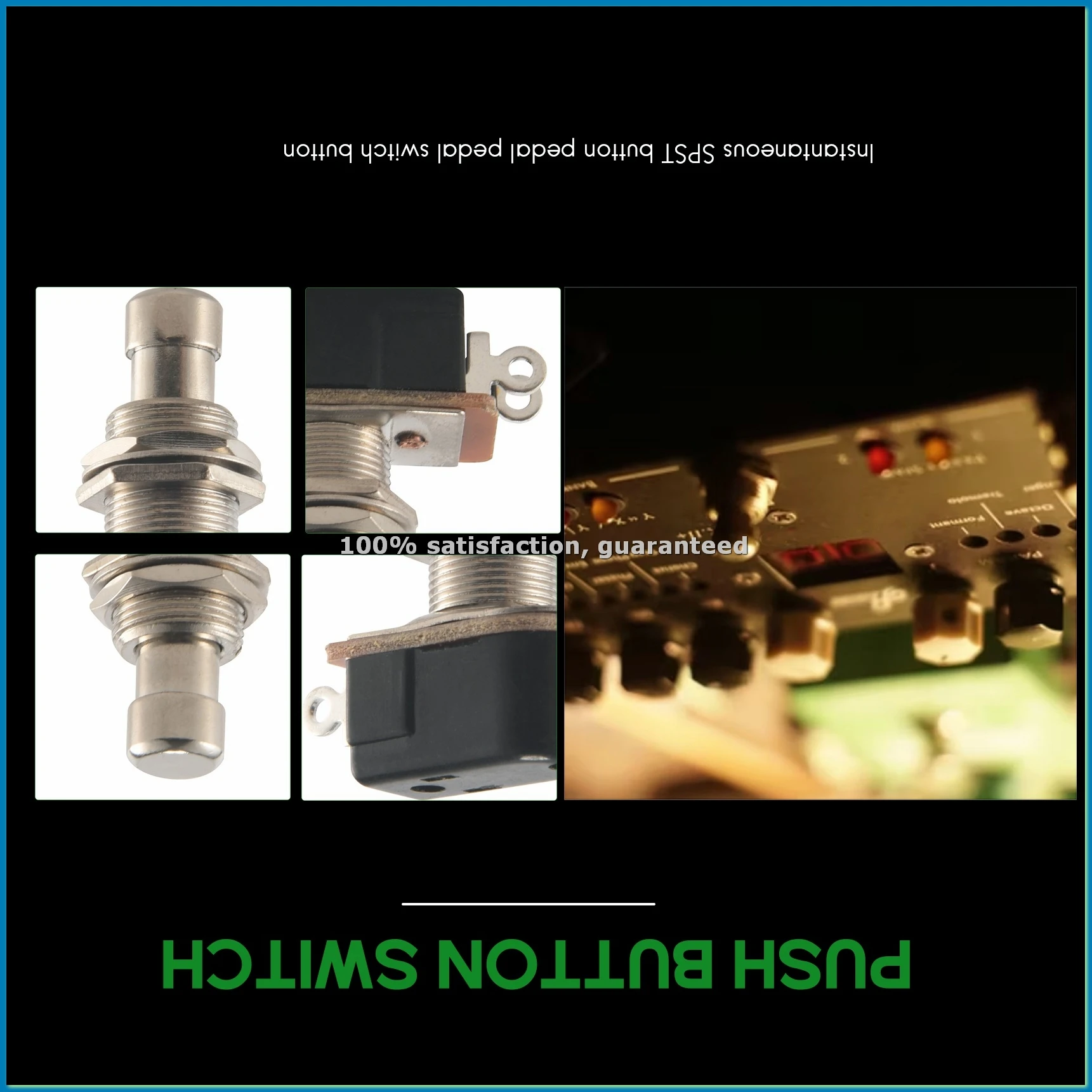 

Кнопка-переключатель Momentary SPST для педалей гитарных эффектов, ножной выключатель, набор из 10 штук - ABFB