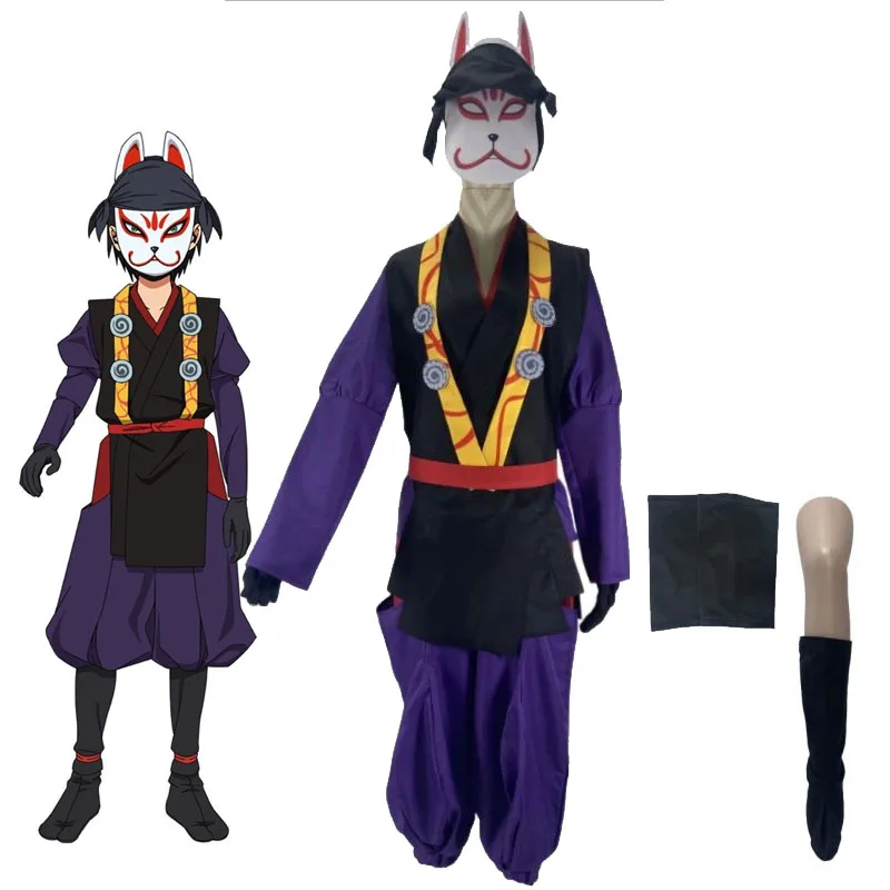 

Comic-con Kazama Genba Косплей Костюм Маска Elusive Samurai Аниме Одежда Хэллоуин Ниндзя Сценические Костюмы Мужчины И Женщины Размер