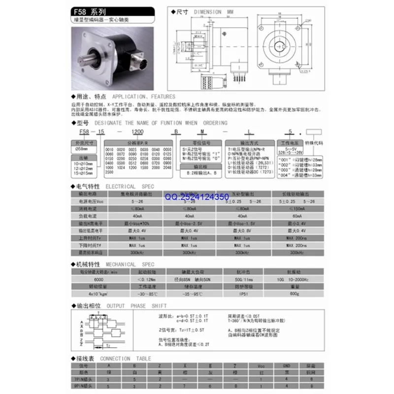Special plug for incremental rotary encoder, shi-elded cable ZSF6215 9 core, encoder cable