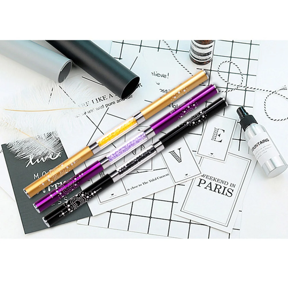 

3 шт., ручка для дизайна ногтей, двусторонняя кисть, легкий прочный маникюрный инструмент для домашнего салона, сделай сам, раскраска для ногтей