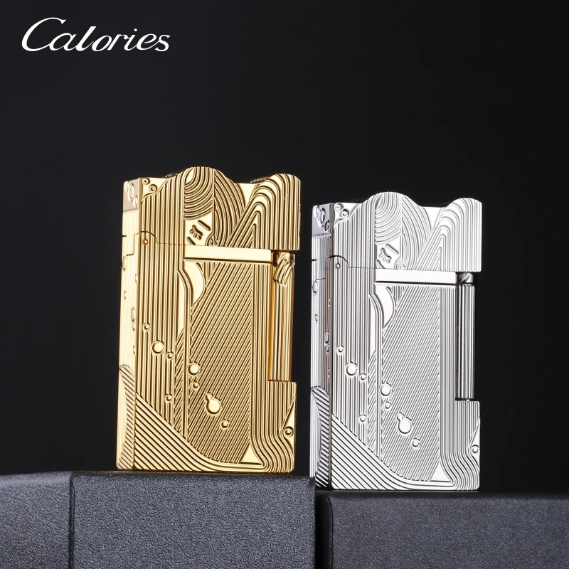 

New Classic Langsheng Brass Lighter Metal Retro Side Slip Ignition Lighter Exquisite Men's Gift Cigarette Accessories