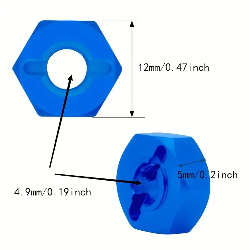 GLOBACT 8 قطعة 12 مللي متر عجلة الألومنيوم عرافة المكسرات مع دبابيس ل 1/10 مائل 2WD Hsp Redcat RC 4wd Tamiya محوري SCX10 D90 Hpi LRP WLtoy #5