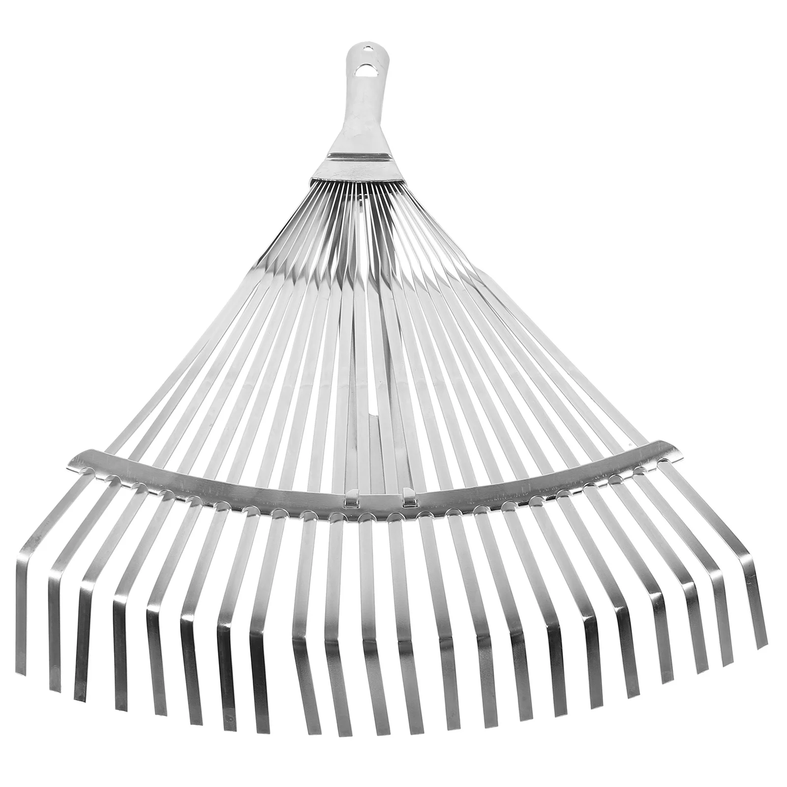Durable Metal Garden Rake Adjustable Head for Leaves Weeding Digging Transplanting Small Lightweight Gardening Tool