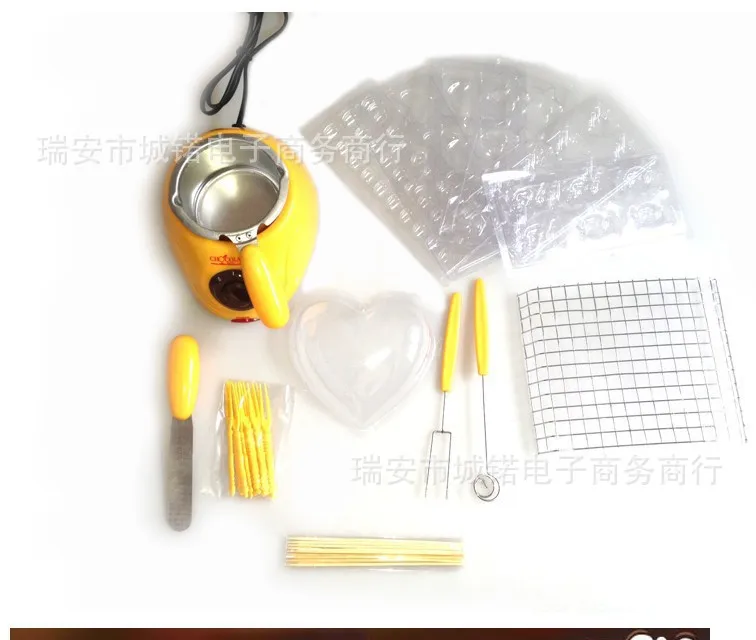 Horno de calefacción eléctrica para chocolate, olla eléctrica para derretir dulces, máquina de fuente de Fondue, juego de herramientas de molde para hornear Bak de cocina