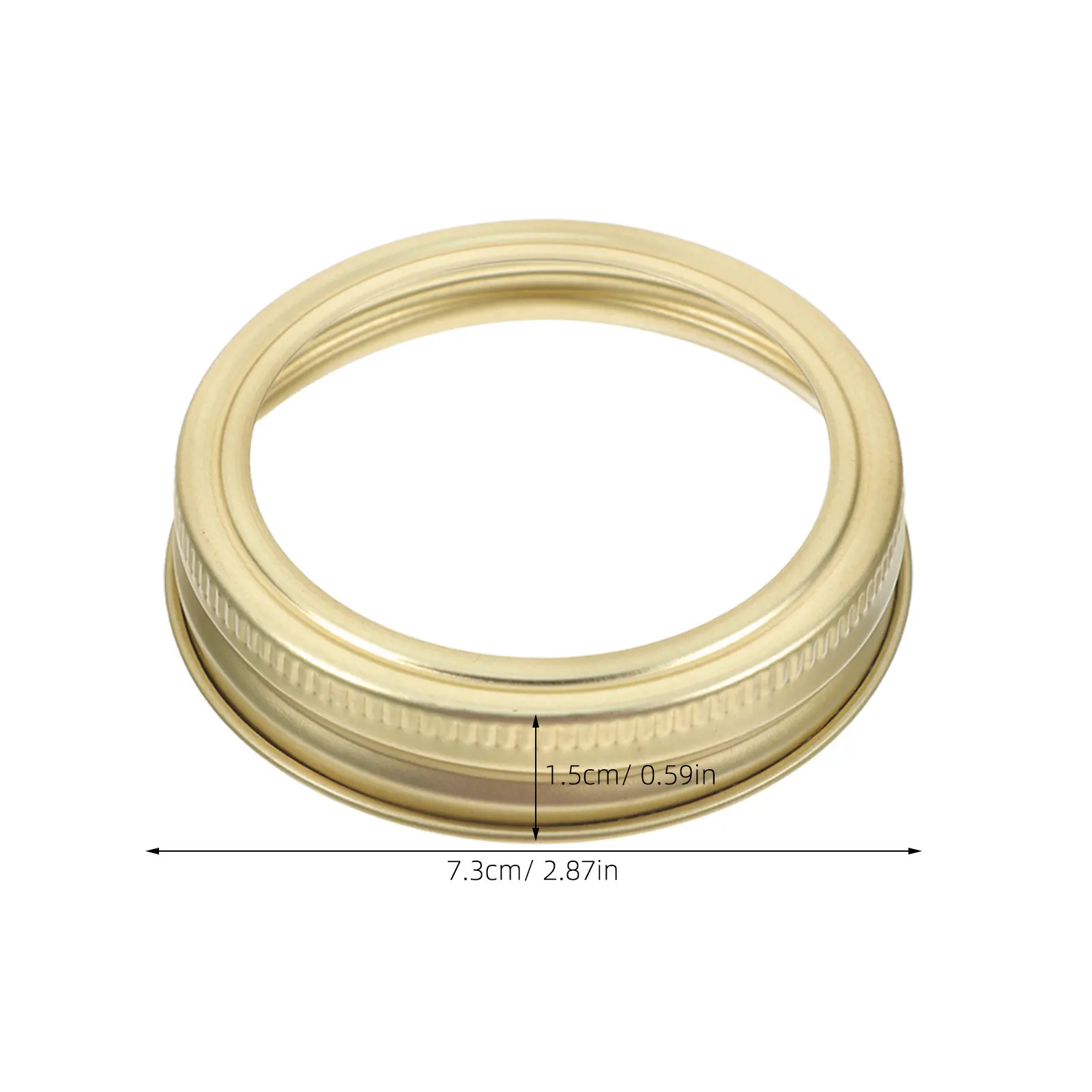 20Pcs Golden Tinplate Split-Type Mason Jar Rings Regular Mouth Canning Rings for Spices Jam Tea Coffee Sealing Airtight Food