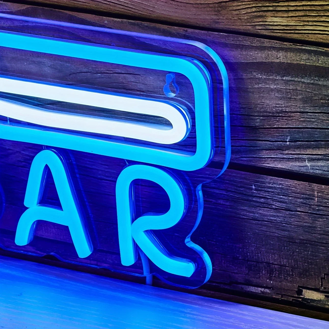 Neon BAR Sign - USB Powered, Colorful LED Light, Indoor Wall Hanging Decor for Bedroom - Perfect Home Bar Accessory