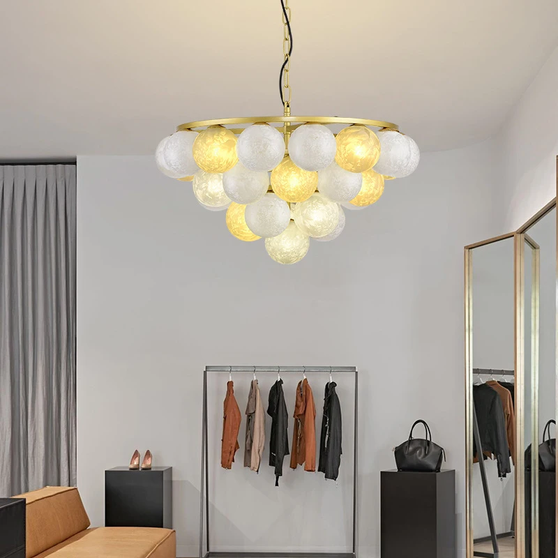 Italian minimalist glass living room chandelier