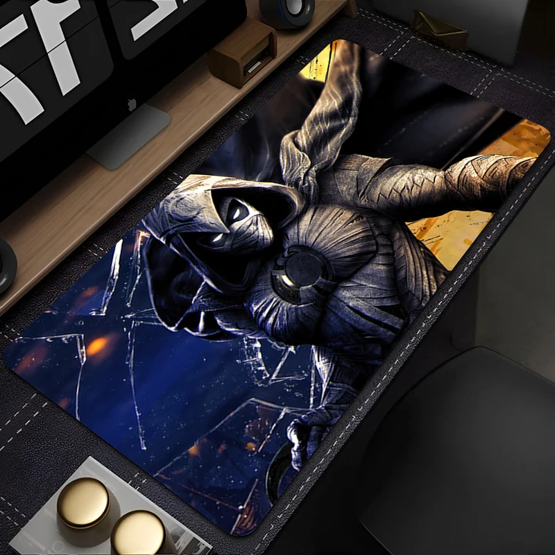 

Pattern Game mousepad Pads Rubber Moon Knight Mouse Mat Desk Gaming Non-Slip Desk Mat PC Gamer Cabinet Mousepad XXL Keyboard Rug