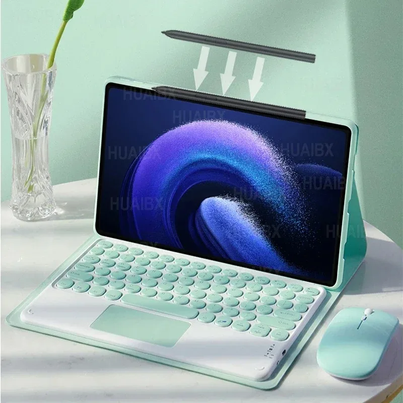 For Xiaomi Mi Pad 6 11 Inch Tablet Case With Bluetooth Keyboard Magnetic Candy Colorful Leather Case Cover For Xiaomi Pad 6 Pro