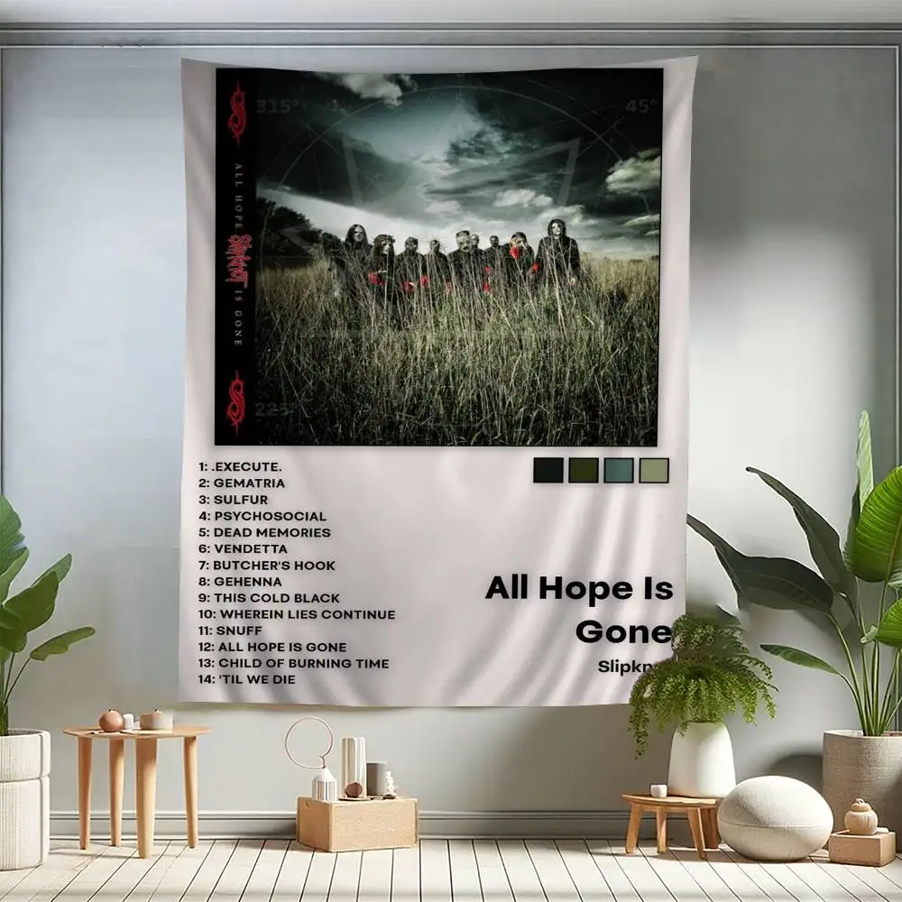 Heavy Metal Band Rap-Metal Music S-Slipknot Anime Tapestry Hippie Flower Wall Carpets Dorm Decor Wall Hanging Home Decor