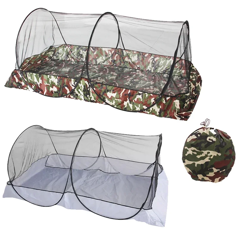 Outdoor Camping Pop-Up Mosquito Net Portable Foldable Single Double Mosquito Net Tent Anti Mosquito Insect Net Cover