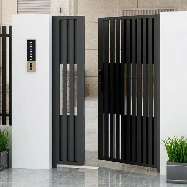 Customized Farmhouse Style Automatic Retractable Aluminum Gate-Eco-Friendly Durable Zinc Plated Powder Coated 5-Year