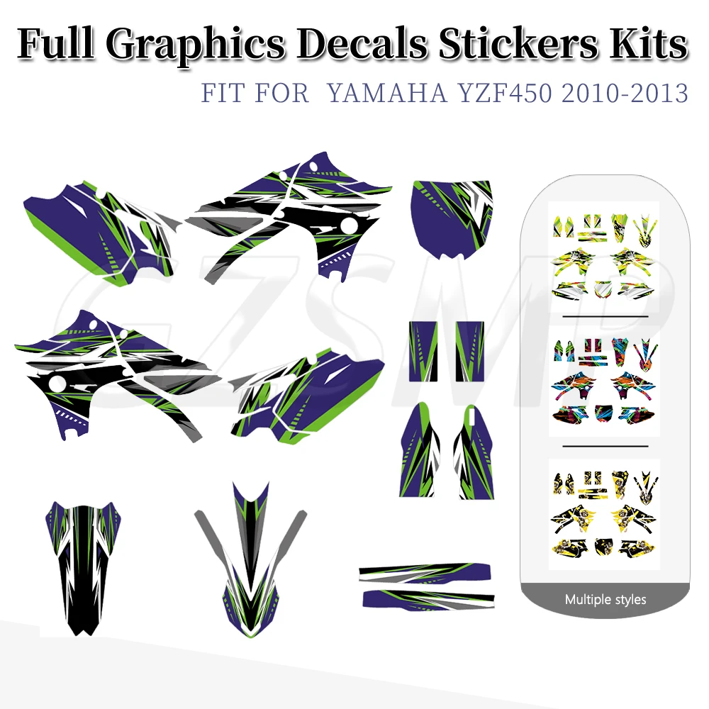 

Fit for Yamaha YZF450 YZ450F 2010 2011 2012 2013 Motorcycle Graphics Stickers Deco Backgrounds Decals Kits