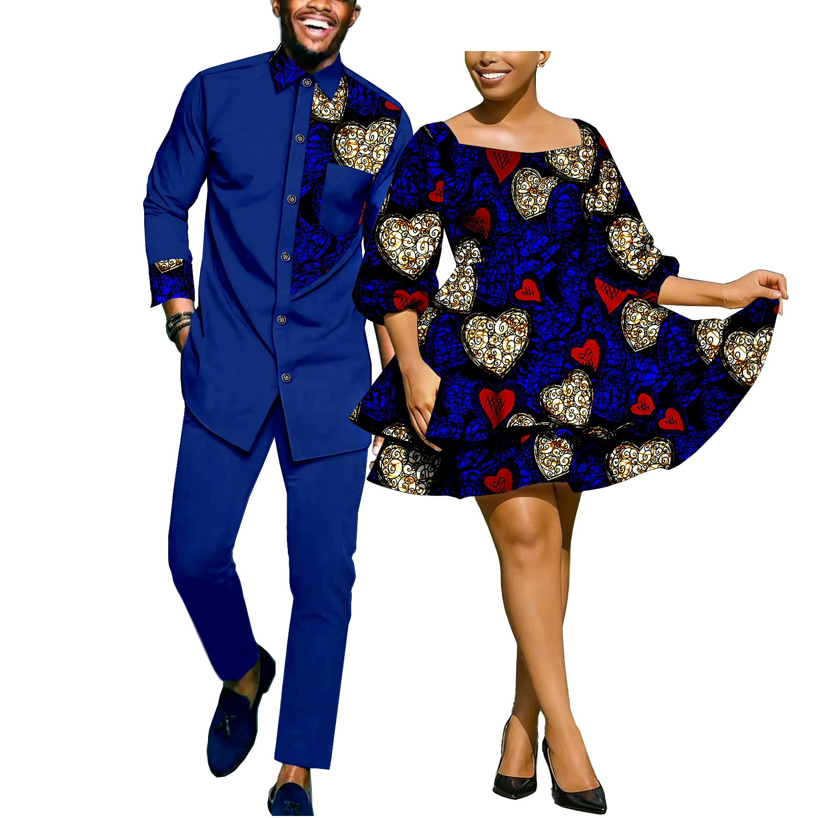 tenue-de-couple-africain-ensemble-assorti-pour-femmes-robe-formelle-ankara-turque-tissu-imprime-kente-ou-hommes-tenue-dashiki-chemise-et-pantalon