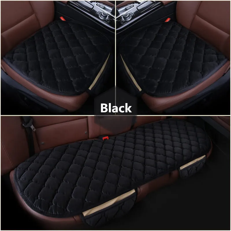 Winter Car Seat Cushion Cover Universal Front Back Seat Covers Car Chair Pad Car Supplies Square Style Luxurious Warm