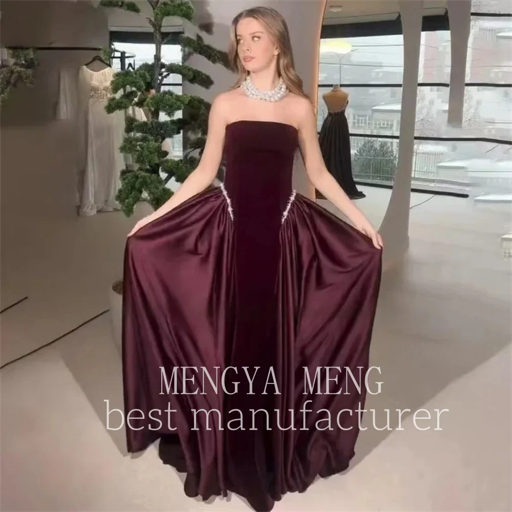 ZHUISHU Grand Sophisticated Strapless Formal Evening Dress Corset Arabia Ball Gown Satin Skirt European Party Gown Customiz