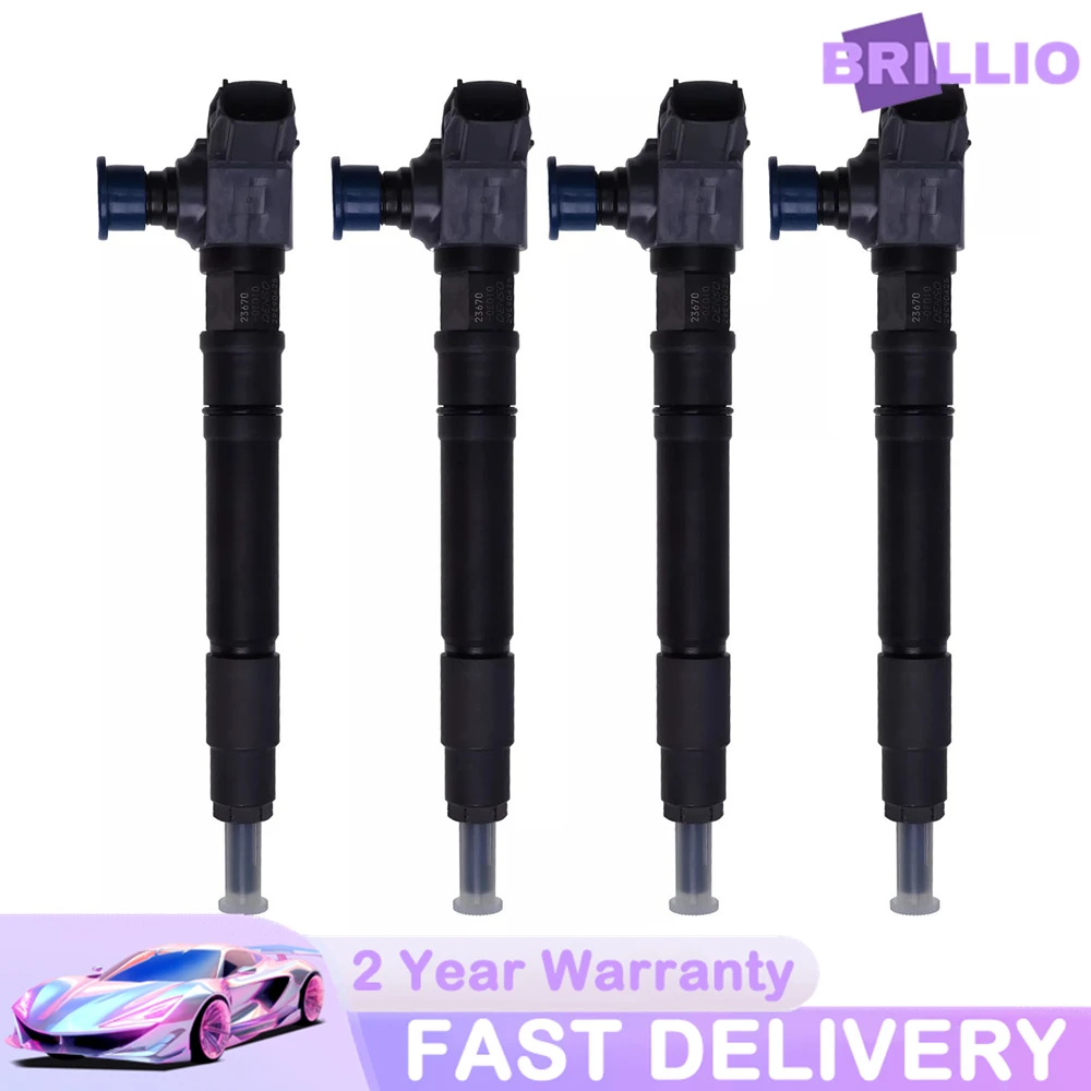 

4PC Fuel Injectors 23670-0E010 For Denso Toyota Hilux 2.8L 1GD 2004-2019 295700-0550 2957000550