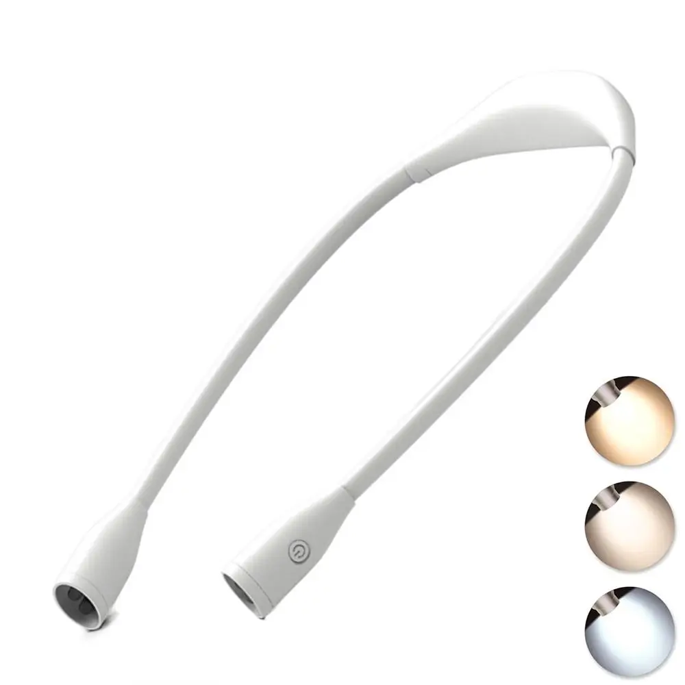 

Reading at Night in Bed LED Neck Reading Light 3 Colors Stepless Dimming Brightness Knitting Light Long Lasting Hand Free