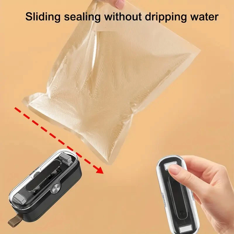 Kitchen Tools Sealer Compact 2 in 1 Mini Bag Sealer Portable Plastic Bag Heat Vacuum Sealer for Food Storage, Snacks, Cookies