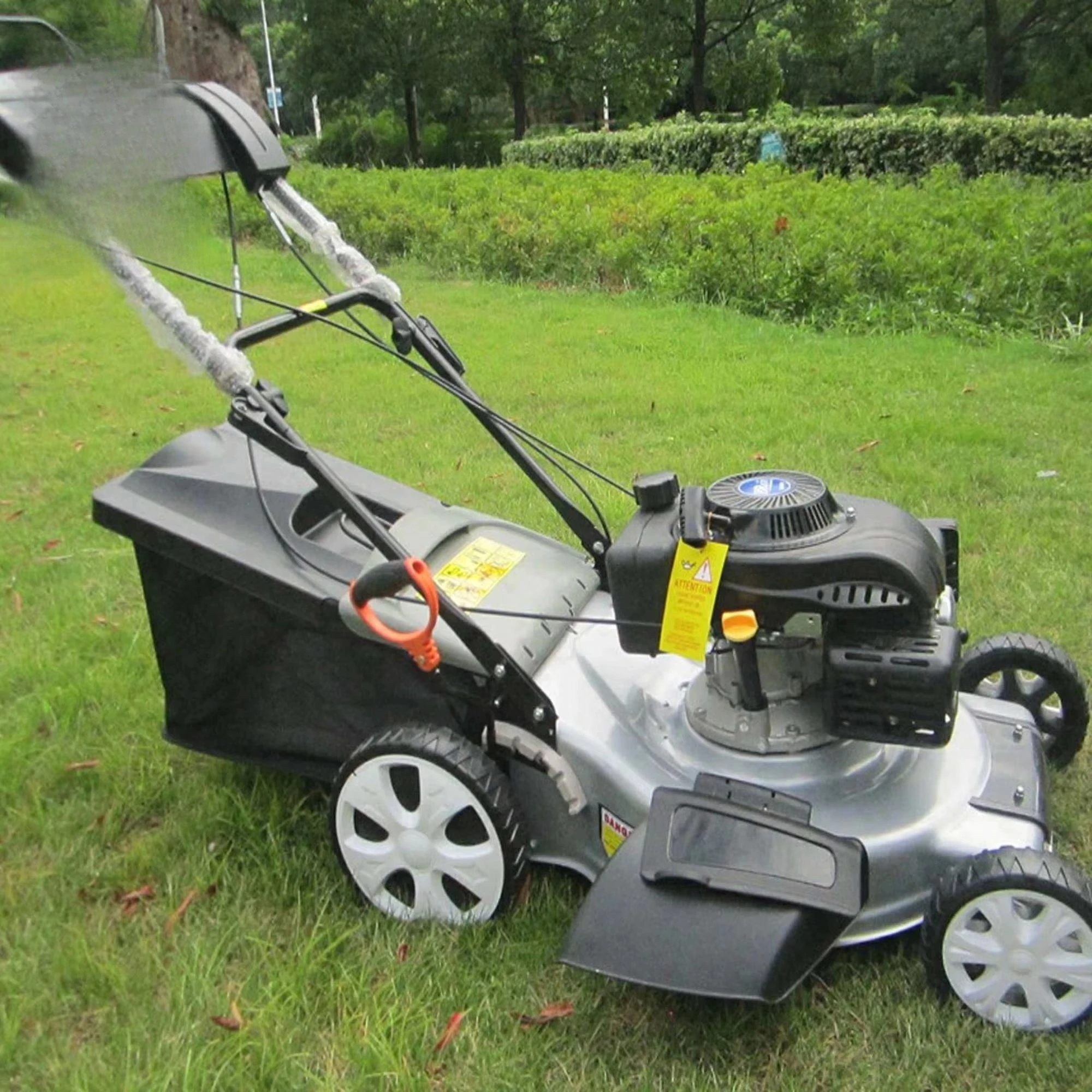 自動プッシュプル式芝刈り機/干し草カッター（刈り高調整可能）