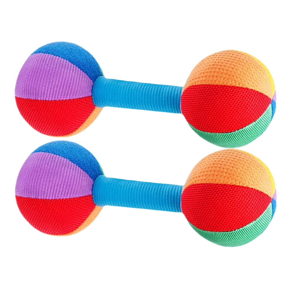 

2 Pcs Baby Training Toys Grip Plaything Grasp Infant Supple Dumbbell Cloth Colorful Supplies