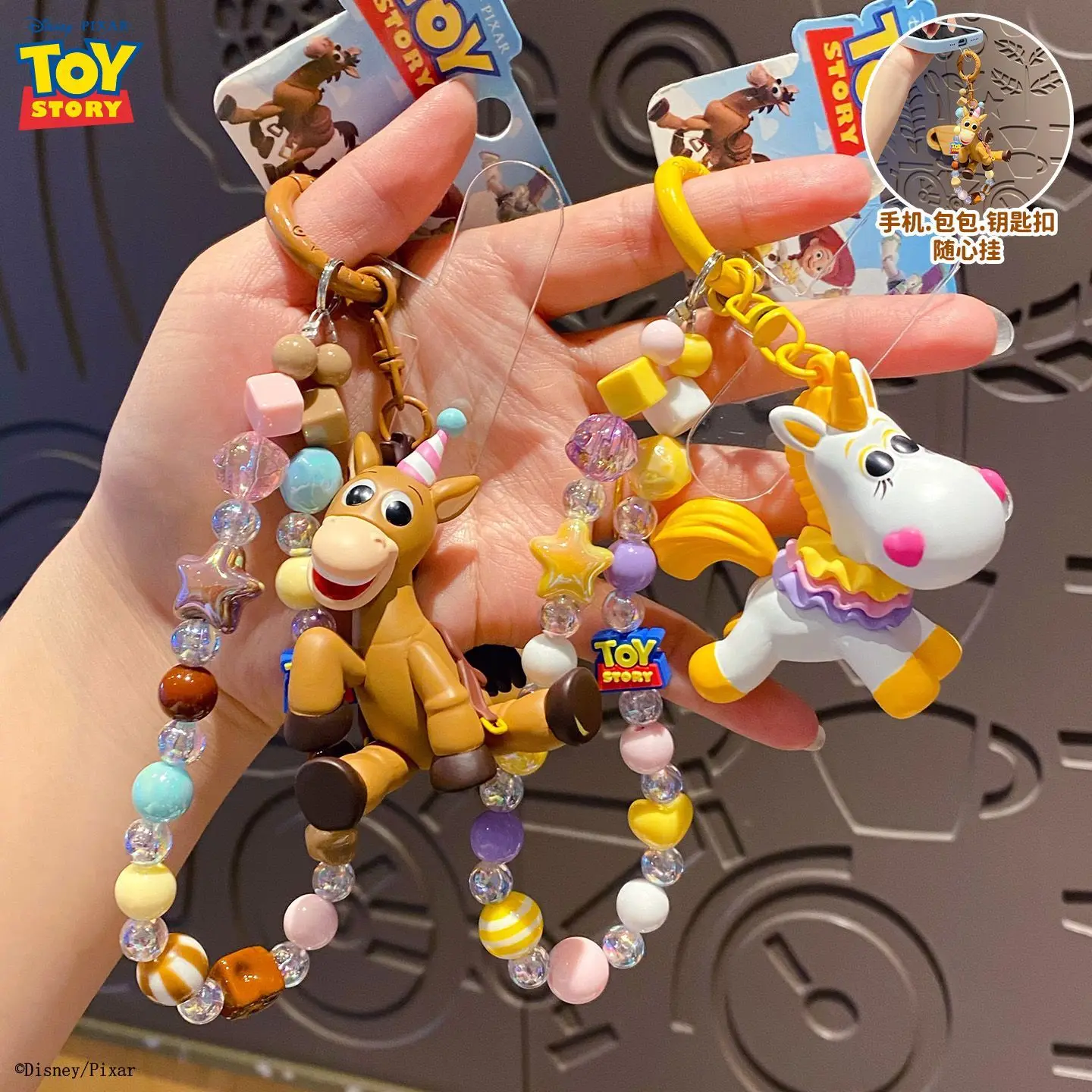 

Authentic Disney Toy Story Cartoon 2026 Year of Horse Beaded Pendant Creative Student Phone Accessory Lovely Gift phone strap