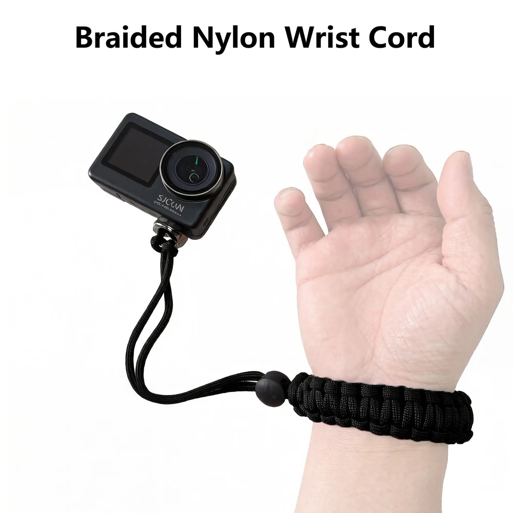 Adjustable Braided Nylon Wrist Strap Anti-Lost Lanyard with 1/4