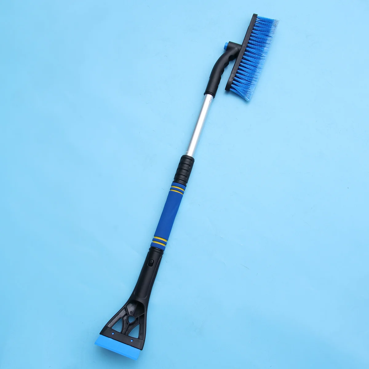 Car Snow Ice Scraper Telescopic Car Deicing Snow Defrosting Cleaning Tools Snow Brush Car Windscreen Brush (Blue)