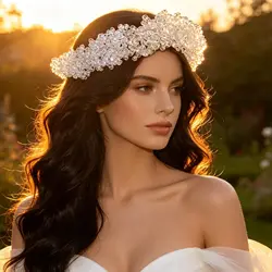 dense crystal hair band bridal hoop tiara women headbands crown Bride accessories Wedding hair jewelry