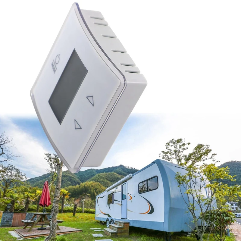 บาจี- 3316250 .712 RV Single Zone Wall Thermostat สําหรับ Dometic RV/Camper Conditioners พร้อมจอแสดงผลอุณหภูมิแบบดิจิตอล,