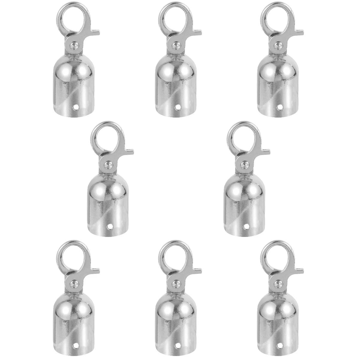 Aço inoxidável Cord Termina, Rope End, Stop Fence Caps, Rolha De Metal, Acessórios, 8 Pcs