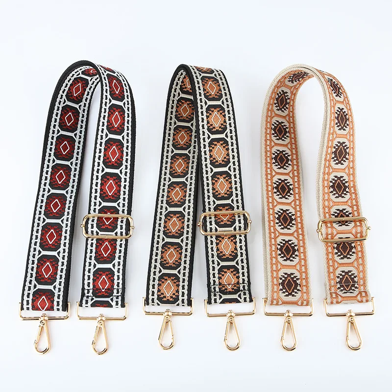 2022 New Arrival Ethnic Bag Strap Widen 5cm Women's Handbags Messenger Obag Straps Nylon DIY Shoulder Bag Parts Accessories