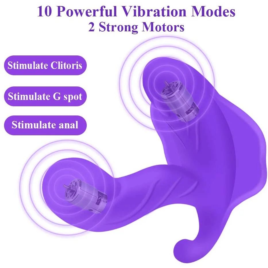 Panties Vibrator Wearable Butterfly Dildo Heating Toy Clitoris Stimulator 10 Speeds Vibrating G Spot Massager Sex Toys For Women