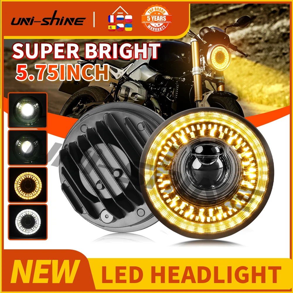 

Светодиодная фара UNISHINE для мотоцикла, 5,75 дюйма, 12 В, 24 В