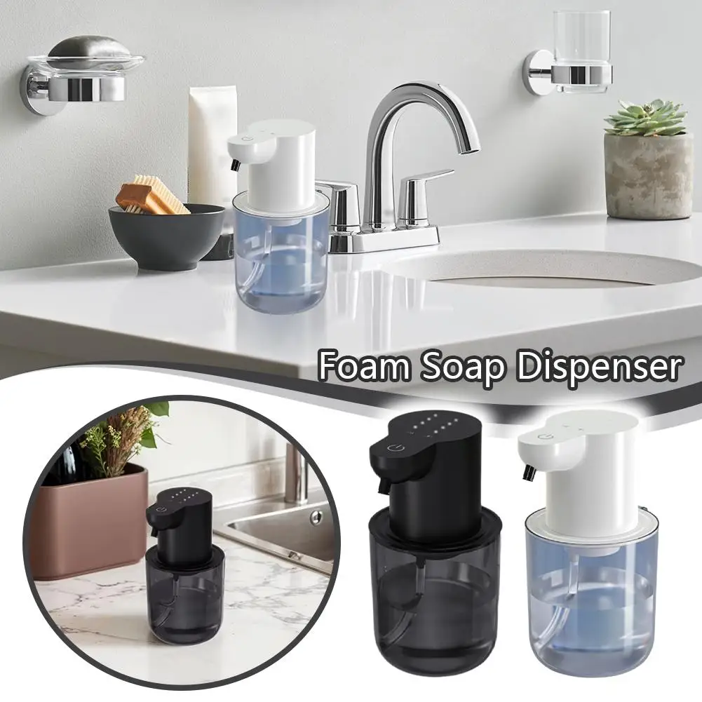 P3 Automatic Induction Soap Dispenser Automatic Foam Sensor 4 Speed Adjustment 400ml Water Tank IPX5 Waterproof Type-C Charging