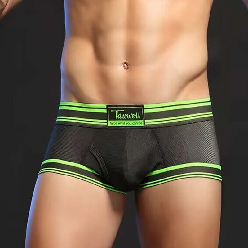 High Quality Men Boxers Underwear Sexy bulge Pouch Male Panties Low Waist Open Front Penis hole Man Boxershorts Gay Underpants