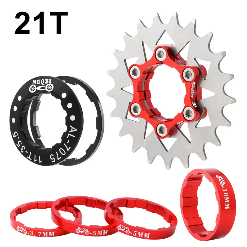 MUQZI Single Speed Cassette Cog 12T 13T 14T 15T 16T 17T 18T 19T 20T 21T 22T Fiets Cassette Conversie Kit
