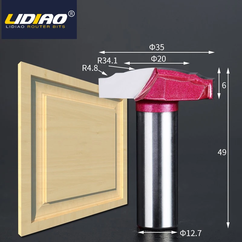 LIDIAO Woodworking Door Edging Classical Router Bit 1/2 Shank Engraving Profiled Lace Cabinet Milling Cutte CNC Cabinet Bit Tool