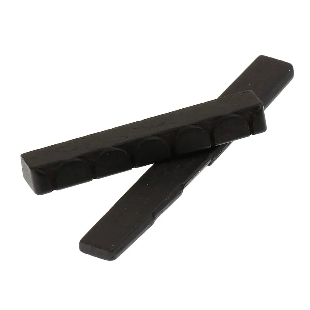 Classical Guitar Accessories Ebony Nut Saddle Set Precise Slotted Upgrade Parts for Tone Improvement