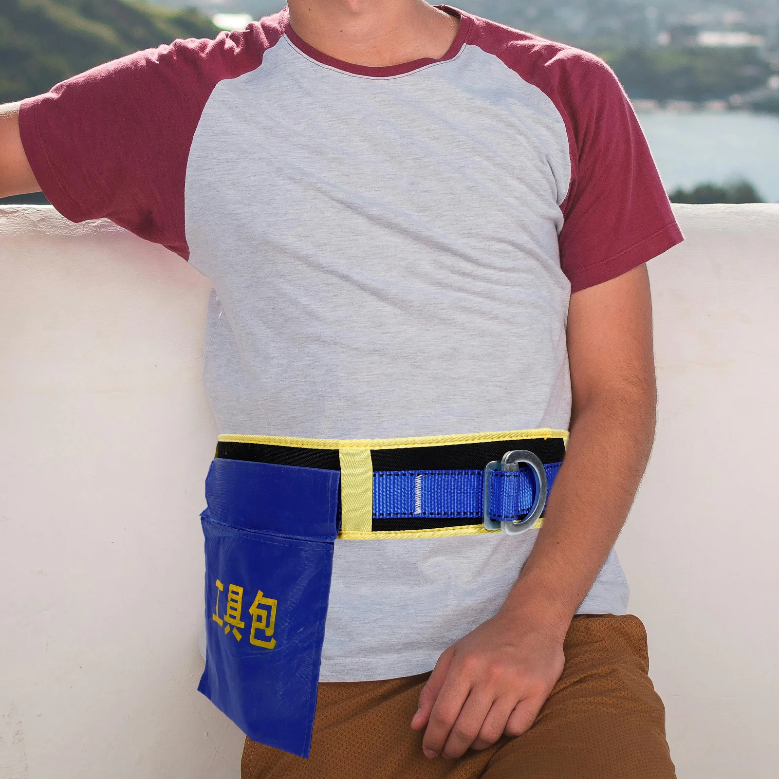 

Heavy Duty Safety Belt Single Waist Design Fall Protection For Electricians Outdoor Workers Comfortable Durable Insurance Waist
