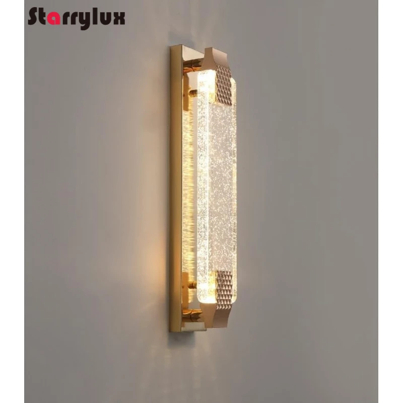 Outdoor Waterproof Bubble Crystal Wall Sconce Luxury Patio Corridor Light Indoor