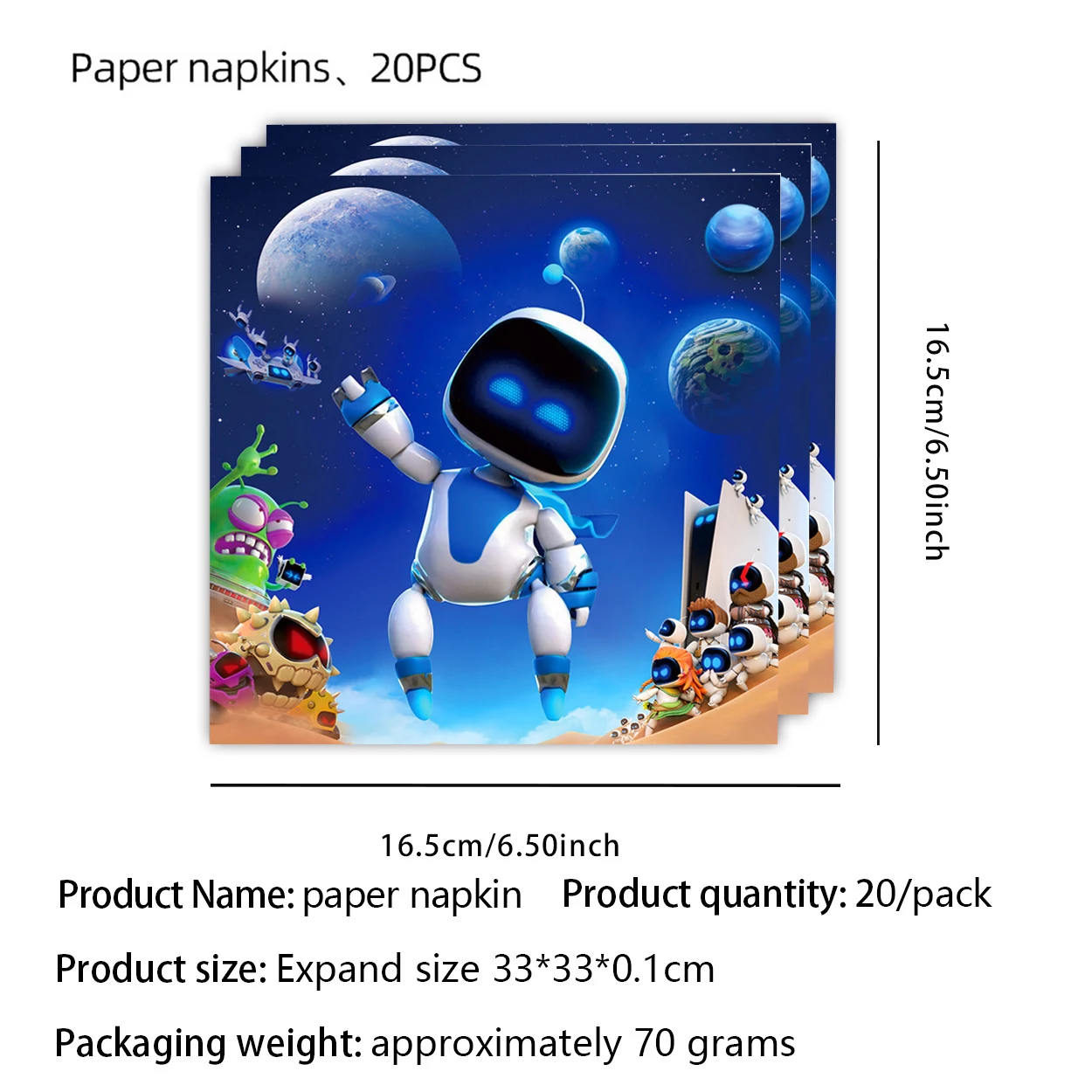 アストロボット誕生日パーティーの装飾ロボットセット食器テーブルクロスカップバルーンケーキトッパーベビーショー少年宇宙飛行士ゲームパーティーサプライ