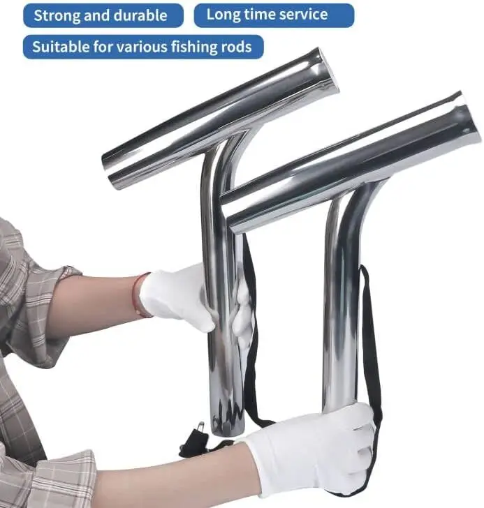 (2pcs)Marine Rod Holder Outrigger for Fishing Marine Grade Stainless Steel Highly Polished