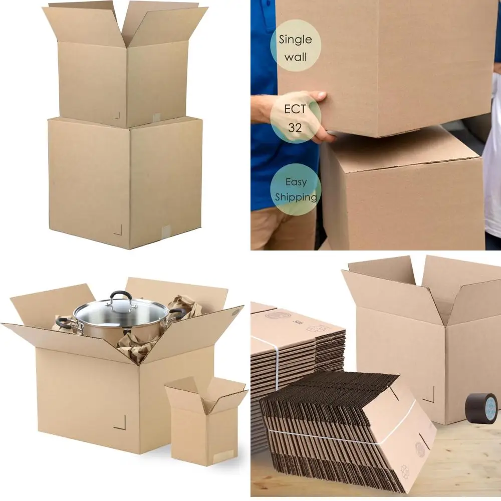 Доставные коробки из гофрированного картона 24x24x24, 20 шт. в упаковке — коричневые/крафт для рассылки, упаковки, перемещения, хранения деловых решений