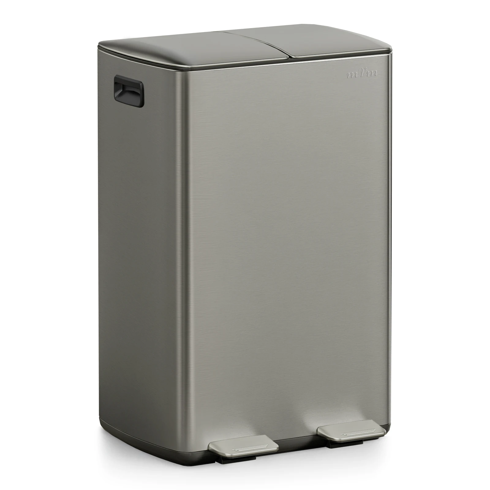 mVm Trash Can Stainless40/60L Kitchen Step Trash Bin for Recycling Waste Sorting Soft Close Lid
