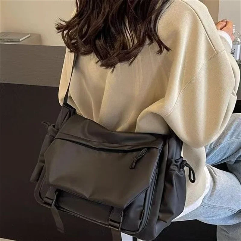 New Crossbody Bags for Women Youth Men Fashion Casual Large Capacity Handbags Shoulder Bags Solid Color Ladies Messenger Bag
